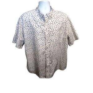 Victory Outfitters Fishing Lures Mens Short Sleeve Button Shirt XL
